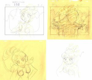  Sailor Moon 3 cut and more large amount original picture set # cell picture layout illustration setting materials antique 