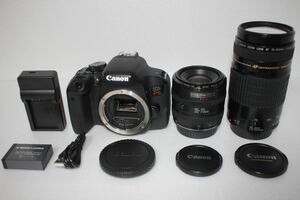美品　Canon キャノンデジタル一眼レフカメラ EOS Kiss X9i Canon EF35-70㎜ Canon EF75-300㎜レンズセット　KISSX9I
