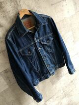 ☆★ 名品 90s LEVI’S リーバイス 71557 Big-E 3rd DENIM TRUCKER JACKET Gジャン 復刻 アーカイブス オールド ビンテージ ☆★_画像3