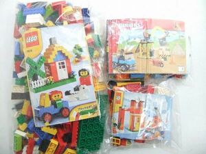 sB33 Lego basic set 3 point together 10607 Junior * dump . crane set +6191 fire fighting +7616 red bucket. parts * parts has confirmed 