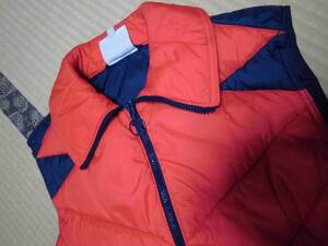  prompt decision [ rare ] red * navy blue switch . stylish cotton inside down vest GOAT Vintage Vintage beautiful goods 