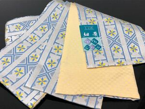 【新品・未使用】【日本製】ロングタイプ小袋タイプ半幅帯 リバーシブル半巾帯