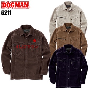 [DA] new goods unused [4L/ Brown ] stock 1 point only DOGMAN(8211) long sleeve shirt work shirt work clothes working clothes work put on 