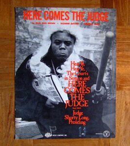 SHORTY LONG - HERE COMES THE JUDGE ★★ スコアシート（楽譜）JOBETE MUSIC ★★ MOTOWN / モータウン