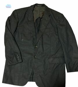 深茶×灰色 ブラウン グレー メンズ ジャケット オフィス スーツ テーラードジャケット リモートワーク訳あり 名前入り