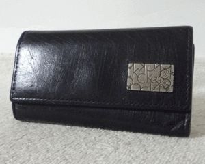  Calvin Klein Calvin Klein leather 4 ream key case black black 