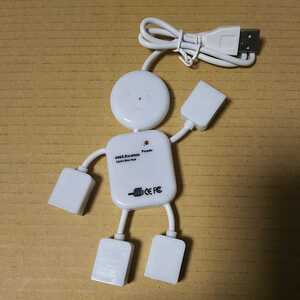 ◆高速4ポートUSB 2.0ハブ ホワイト ミニマン
