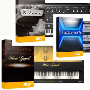 Mini Grand+Velvet 2+Hybrid 3&Expansion ピアノ・キーボード音源3種類セット AIRMusic