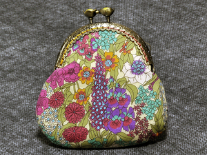 ◆[ハンドメイド]リバティ　花柄　がま口財布２◆