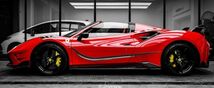 ★カーボナド◆フェラーリ 488 GTB/GTS 用 MANSOスタイル ダクト付カーボンフェンダー2点セット/カーボンパネル/マン ソリー/SIRA CUSA_画像5