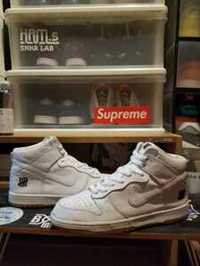 UNDEFEATED × DUNK PREMIUM HIGH SP "WHITE" 598472-110 （ホワイト/ホワイト）