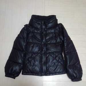  Benetton BENETTON down jacket black 90s Vintage K20H161