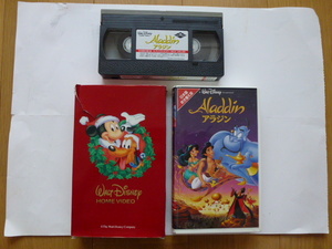 送料無料 レンタル品で無い 箱付き VHS ビデオ VIDEO Aladdin アラジン 日本語吹替版 ディズニー disney