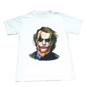 ジョーカー JOKER ヒース・レジャー 映画 バットマン アメコミ デザインTシャツ おもしろTシャツ メンズ 半袖★tsr0222-wht-xl