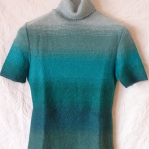 VERSUS VERSACE ヴェルサス・ヴェルサーチ モヘア半袖ニット・緑 W's サイズ40 1990年代 90's vintage