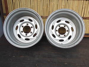 WELD RACING 深リム 極太ホイール 16.5 12J 6穴 PCD139.7 ハブ径10.7cm 16.5X12J 2本 スーパースワンパー おまけ有