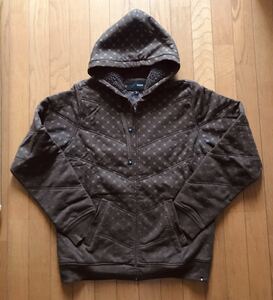 Hurley)( Zip Front )(Monogram Jacket Mens L ハーレー フロントジップ モノグラム ジャケット サーフィンUsed