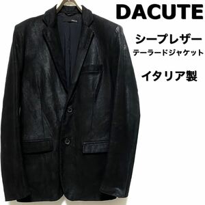 DACUTE☆高級レザージャケット☆イタリア製☆ブラック☆定価14万円☆