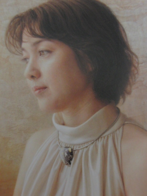 Nobuyuki Shimamura, [Collier en verre], Rare livre d'art encadré, Cadre neuf de haute qualité avec cadre, Bonne condition, livraison gratuite, Peinture de belle femme, peinture, peinture à l'huile, portrait