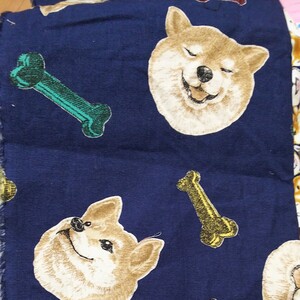 生地 ハギレ 犬柄 コットンこばやし