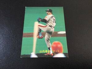 良品　レアブロック　カルビー89年　山内（南海）No.208　プロ野球カード