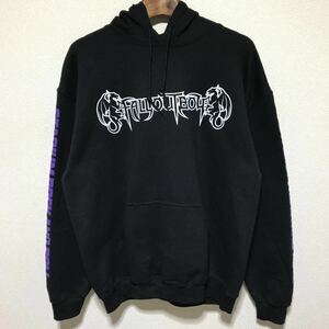 [即決古着]FALL OUT BOY/フォール・アウト・ボーイ/STADIUM ROCK HOODIE/プルオーバーパーカー/裏起毛/ブラック/GILDAN製/Mサイズ