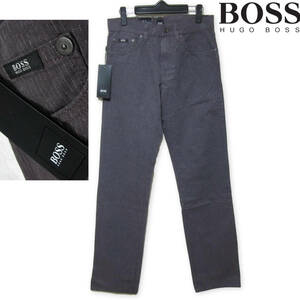 未使用タグ付き BOSS HUGO BOSS ヒューゴ・ボス 高級メンズ 美シルエット パンツ レギュラーフィット 軽量 パープル系 W30 L34 Mサイズ相当