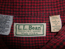 送料無料 70's～80's USA製 VINTAGE L.L.BEAN ネル シャツ アメリカ製 米国 LL ビーン ワーク 旧タグ OLD ンテージ IVY 70年代 80年代 _画像10