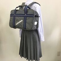 (新品) 大阪府 曙川中学校 スクールバッグ 横長型 3WAY式 /ショルダー/リュック/手提げ/ボストン/通学カバン/学生カバン/指定/デイバッグ_画像2