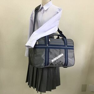 (新品) 大阪府 曙川中学校 スクールバッグ 横長型 3WAY式 /ショルダー/リュック/手提げ/ボストン/通学カバン/学生カバン/指定/デイバッグ