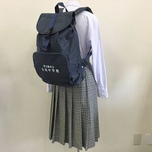 (新品) 大阪府 玉川中学校 サブバッグ(補助カバン) /リュック/体操着袋/スクールバッグ/通学カバン/学生カバン/指定/デイバッグ