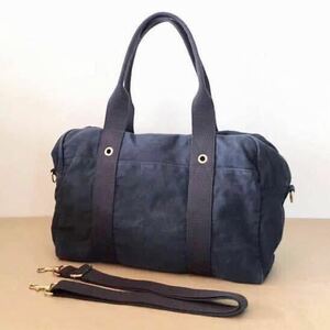 A.P.C. 2way Boston shoulder bag navy removed possibility canvas leather bag bag APC A.P.C. @a771