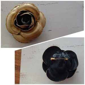 * black & Gold kala-. . flower corsage *