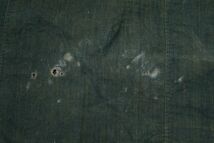 1947F5◆家紋風呂敷◆藍緑◆木綿古布◆家紋（丸に桔梗）◆継ぎ接ぎ◆5幅◆リメイク素材_画像4