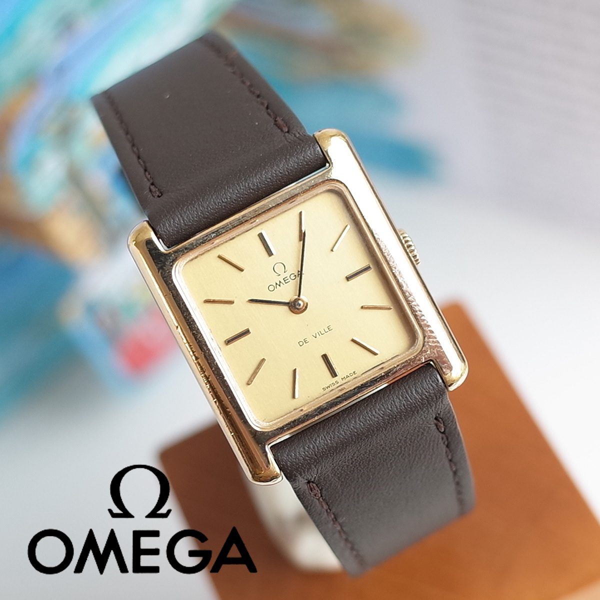 新しいエルメス 稼動品【omega】オメガ デビル 750(k18yg) スクエア レディース - 腕時計 - albinofoundation.org