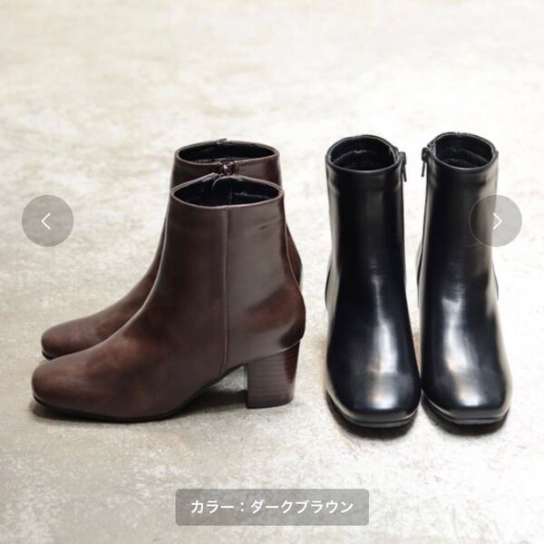 【SESTO】 高級ウッドヒールのスクエアトゥショートブーツ※※※ ショートブーツ