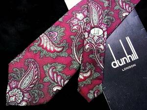 ★☆*:.*:K1645美品 【ｄunhill】ダンヒル【刺繍・ペイズリー】ネクタイ