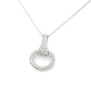 [ green shop pawnshop ] Hermes no-jika(nojika) necklace pave diamond K18WG[ used ]