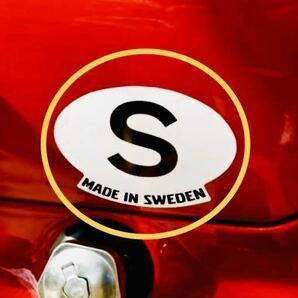 ボルボ MADE IN SWEDEN スウェーデン フラッグ ポールスター エンブレム サークル ステッカーC30 V50 S60 V60 V70 S80 XC90 C70 エステート