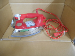 [ secondhand goods ] Matsushita electro- vessel retro steam iron NI-6000 red National National