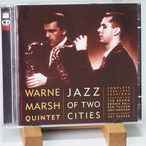 【FRESH SOUND 2枚組】ウォーン・マーシュ　WARNE MARSH QUINTET 　JAZZ OF TWO CITIES　アート・ペッパー　テッド・ブラウン