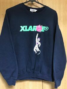 XLARGE × ドラゴンボール フリーザ スウェット　トレーナー　紺色　ネイビー　L 限定品　希少　パーカー　古着　ビッグ