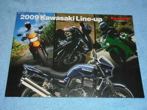 ★2009年▲カワサキ バイク ラインナップ カタログ▲ZRT20D ZRX1200 DAEG/EJ650A W650/EX250K Ninja 250R ニンジャ▲250TR/DトラッカーX