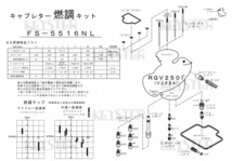 ■ FS-5516NL/R RGV250Γ VJ22A RGV250L　キャブレター リペアキット キースター　燃調キット　３_画像4