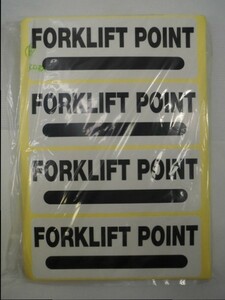 B【新品/未使用/お買い得品】FORKLIFT POINT　フォークリフトポイント　文字入り　実寸190×70mm　500枚　シール・ステッカー・ラベル