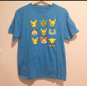 激レア ポケモン Tシャツ ターコイズブルー POKEMON ピカチュウ ポケットモンスター サイズM 服 送料無料