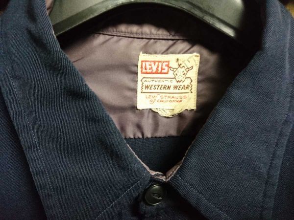 50'sヴィンテージLEVI'Sショートホーン ギャバジン ウエスタンシャツ美