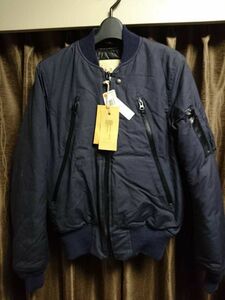 MONITALY モニタリー ボマージャケット ボンバージャケット bomber jacket MA-1 36 ネイビー