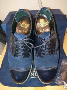 EDIFICE special order Sanders SANDERSmi Lee ta Lee Dubey uk6.5 navy beautiful goods Tricker's tricker's