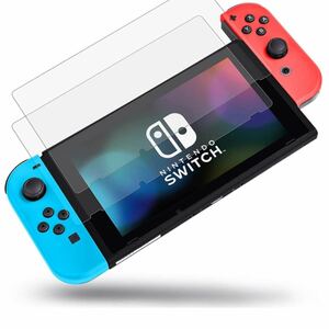 2枚入りfor Nintendo Switch 強化ガラス 保護 フィルム ブルーライト 日本硝子 硬度9H 指紋防止 スイッチ